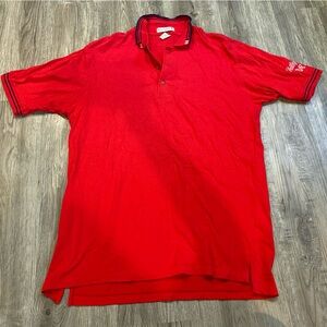 Vintage Phillips 66 Service Station Shirt Red Polo Size Medium Made In USA